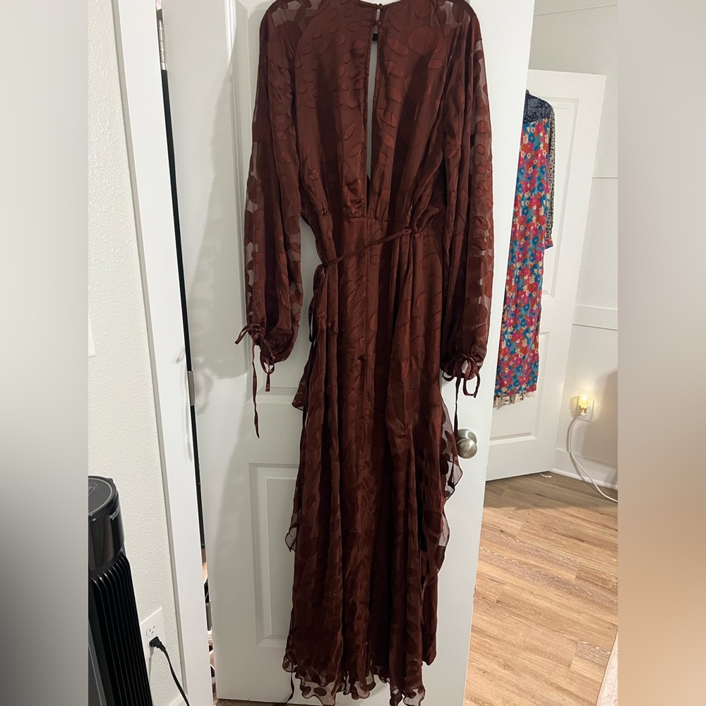Elegant Brown Maxi Dress